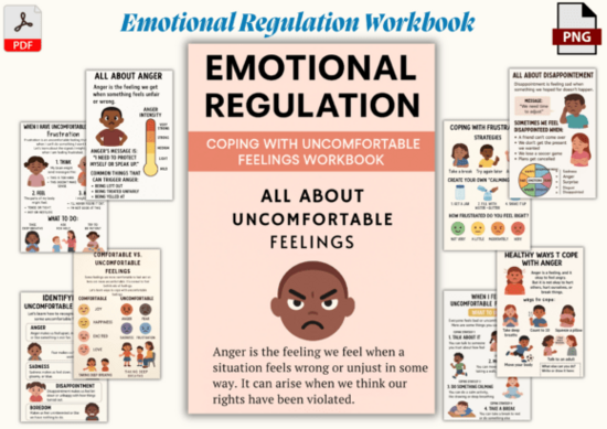 Emociju regulācija bērniem e-grāmata un printējamās lapas
